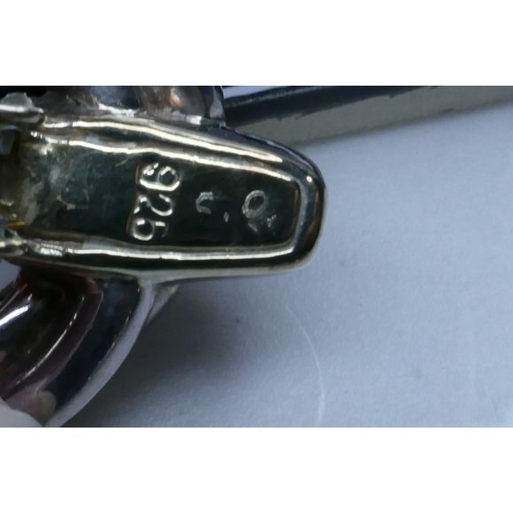 Vintage Sterling Silver Two Tone Electroform Wreath Earrings Signed CO - Picture 11 of 13